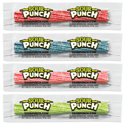 Sour Punch Twists Bulk 4 Flavour, 25 LB (11.35 KG), made in USA