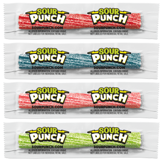 Sour Punch Twists Bulk 4 Flavour, 25 LB (11.35 KG), made in USA
