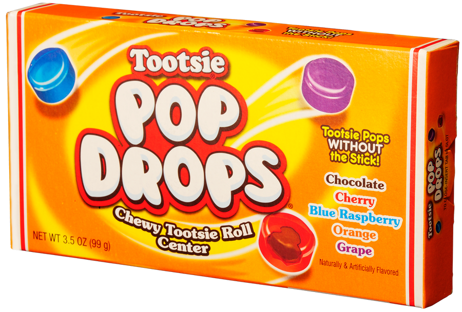 tootsie pop drops theater box, 3.5 oz, made in the USA