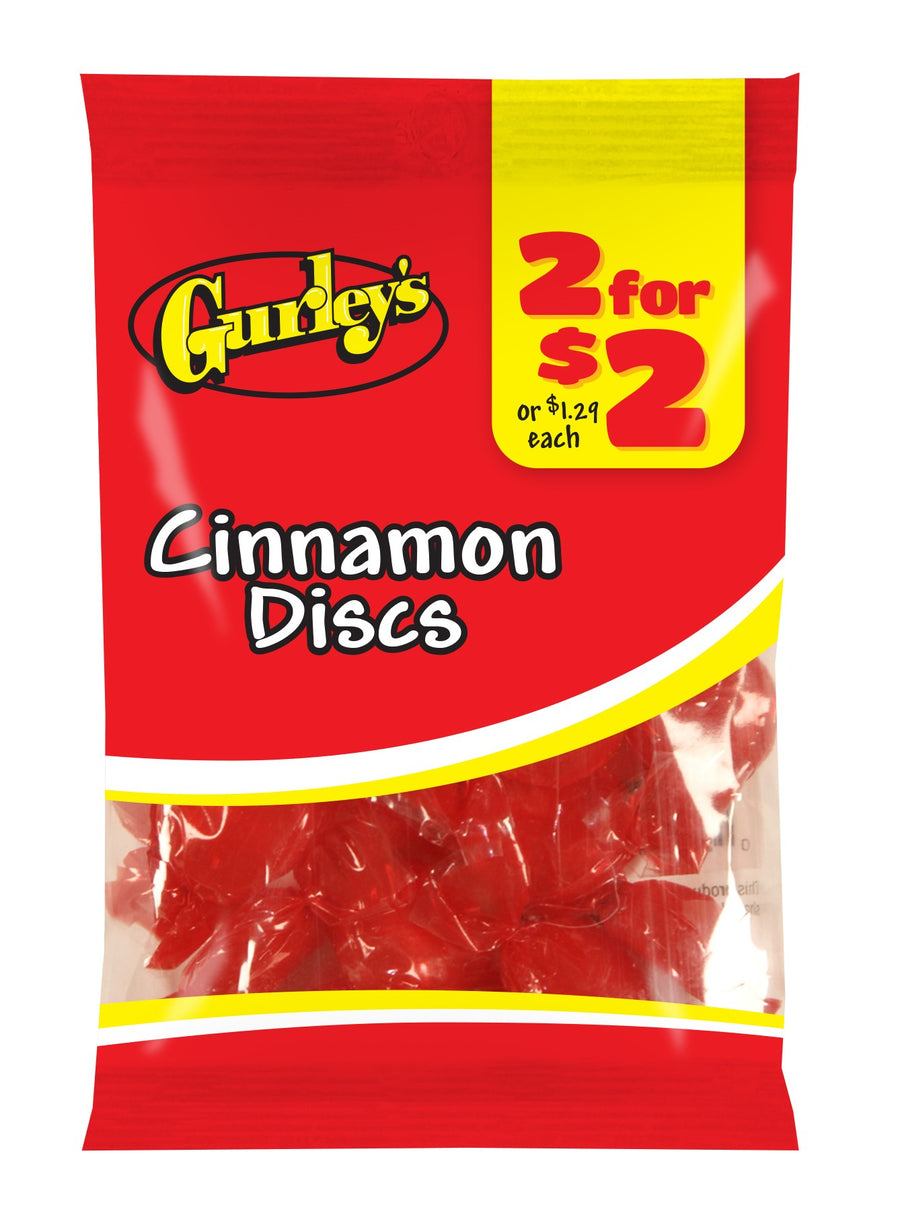 Gurleys Candy Line Cinnamon Discs, case of 12, made in United States