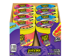 Bazooka Juicy Drop Gummy Dip 'N Stick novelty candy, 3.4 oz, made in Taiwan