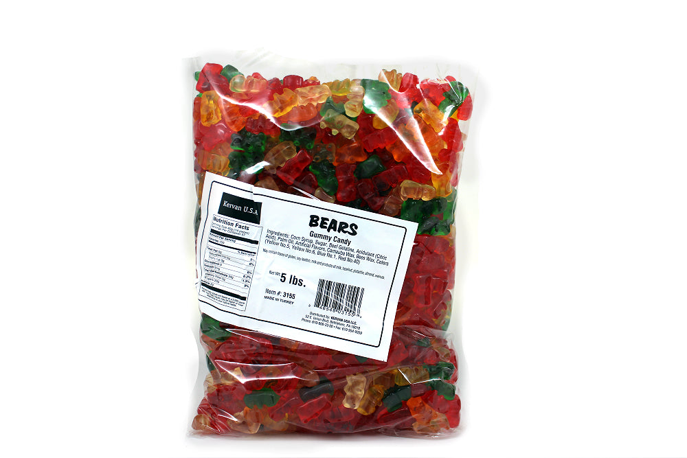 Kervan Gummies Gummy Bears, 5 lb (2.27 kg), made in Turkey