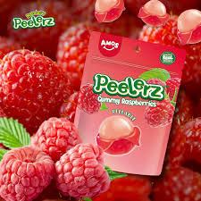 Amos Peelerz Gummy Raspberry, 6 oz (170 G), made in China