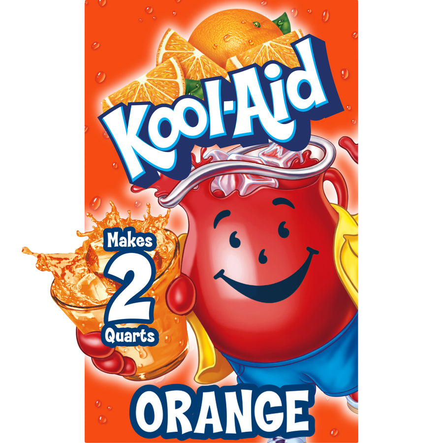 Kool-Aid Unsweetened Orange, 0.15 oz (4 g), made in the USA