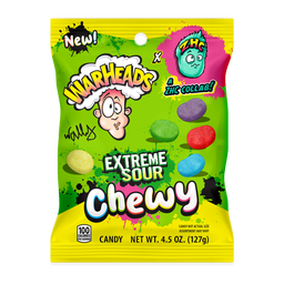 Warheads Extreme Sour Chewy, 4.5 oz (128 g), made in USA