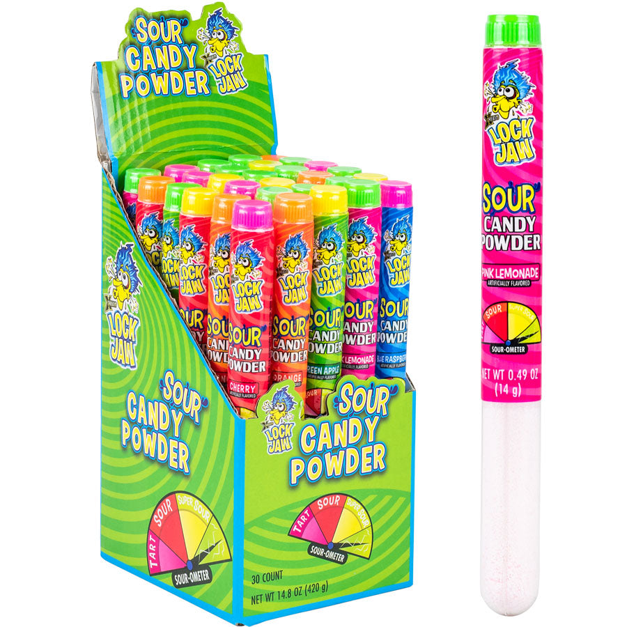 Koko's Lock Jaw Sour Tubes Powder Candy, .49 oz (14 G), made in China