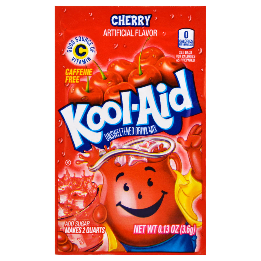 Kool-Aid Unsweetened Cherry, .13 oz (4 g), made in the USA
