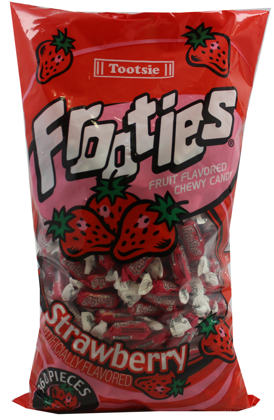 tootsie frooties bag (360 piece) strawberry, 38.84 oz, made in the USA