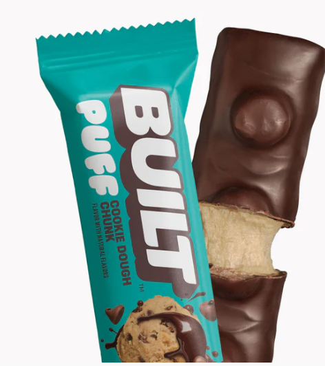Built Cookie Dough Chunk Puff puff bars, 1.55 oz, made in USA