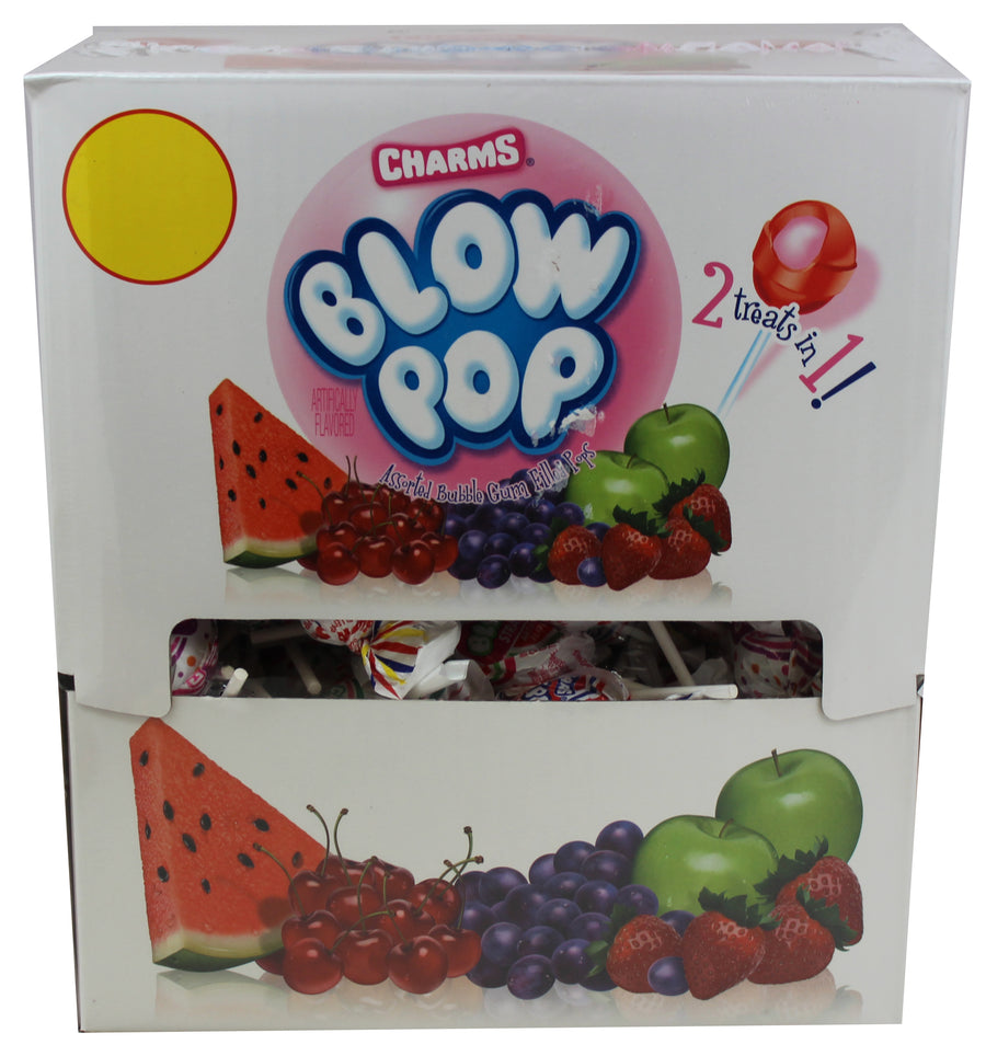 Charms Blow Pop Assorted Gravity Box lollipops, 0.6 oz, made in USA