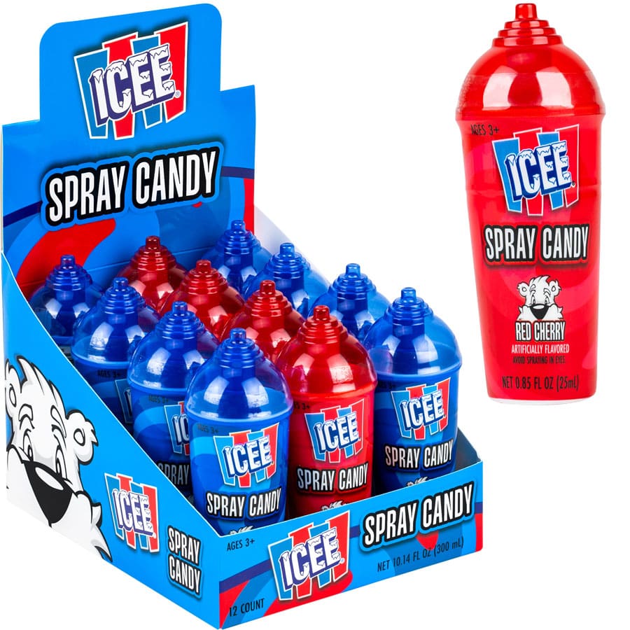 KoKo's Spray Candy Icee, 0.85 oz (24 G), made in China