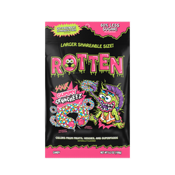 Rotten Sour Gummy Cruncheez, 5.3 oz bag, made in Mexico