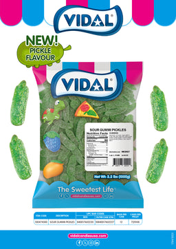 vidal bulk sour gummi pickles, 2.2 lb, made in Spain