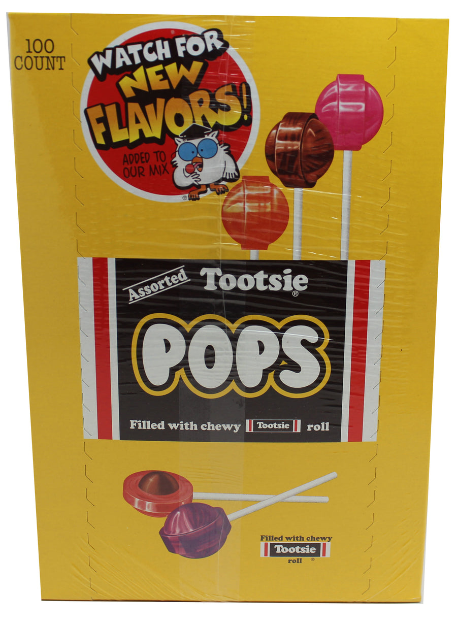 tootsie pops box (100 piece) assorted, made in the USA