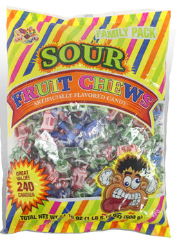 Albert's Fruit Chews Sour Assorted, 240-count bag, made in Brazil