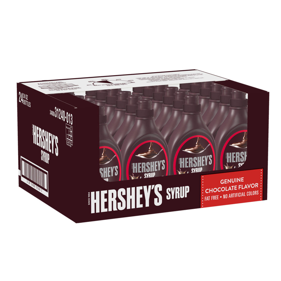 HERSHEY'S Chocolate Syrup Bottle, 24 oz (680 g), made in the USA
