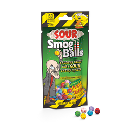 Toxic Waste Sour Smog Balls novelty candy, 3.00 oz, made in Pakistan