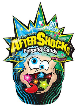 Aftershock Popping Candy Blue Raspberry and Watermelon, 1.06 oz (30 g), made in China