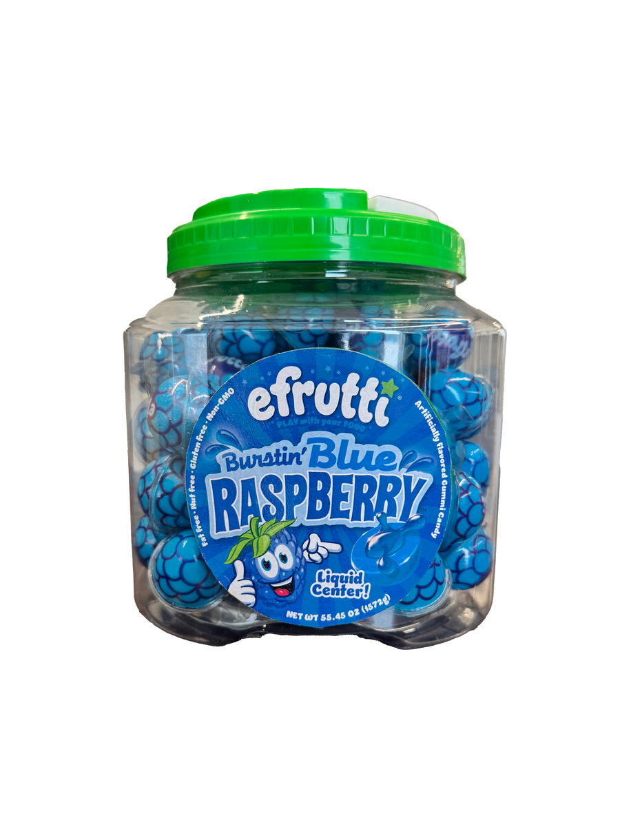 efrutti Burstin Blue Raspberry, 0.66 oz (19 g), made in Spain