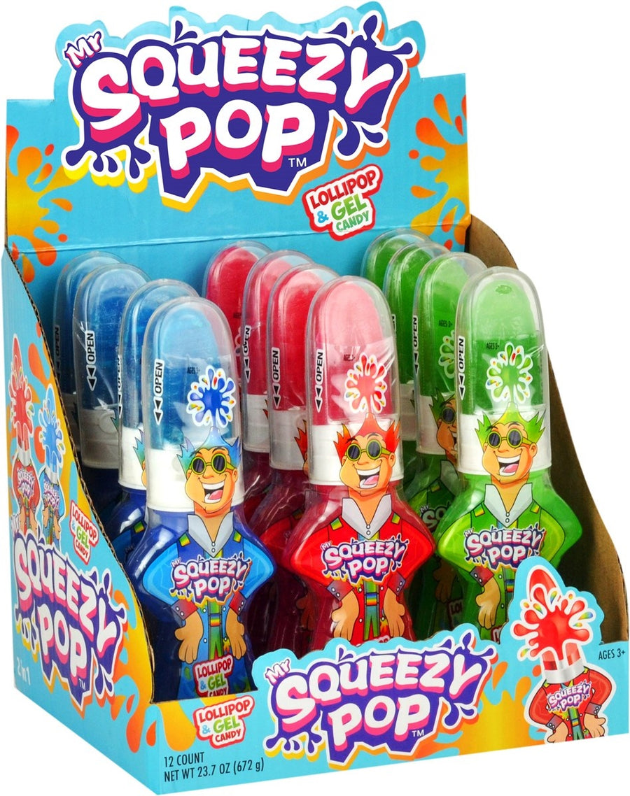 Koko's Mr Squeezy Pop Squeeze-N-Lik squeeze candy, 1.90 oz (54 G), made in China