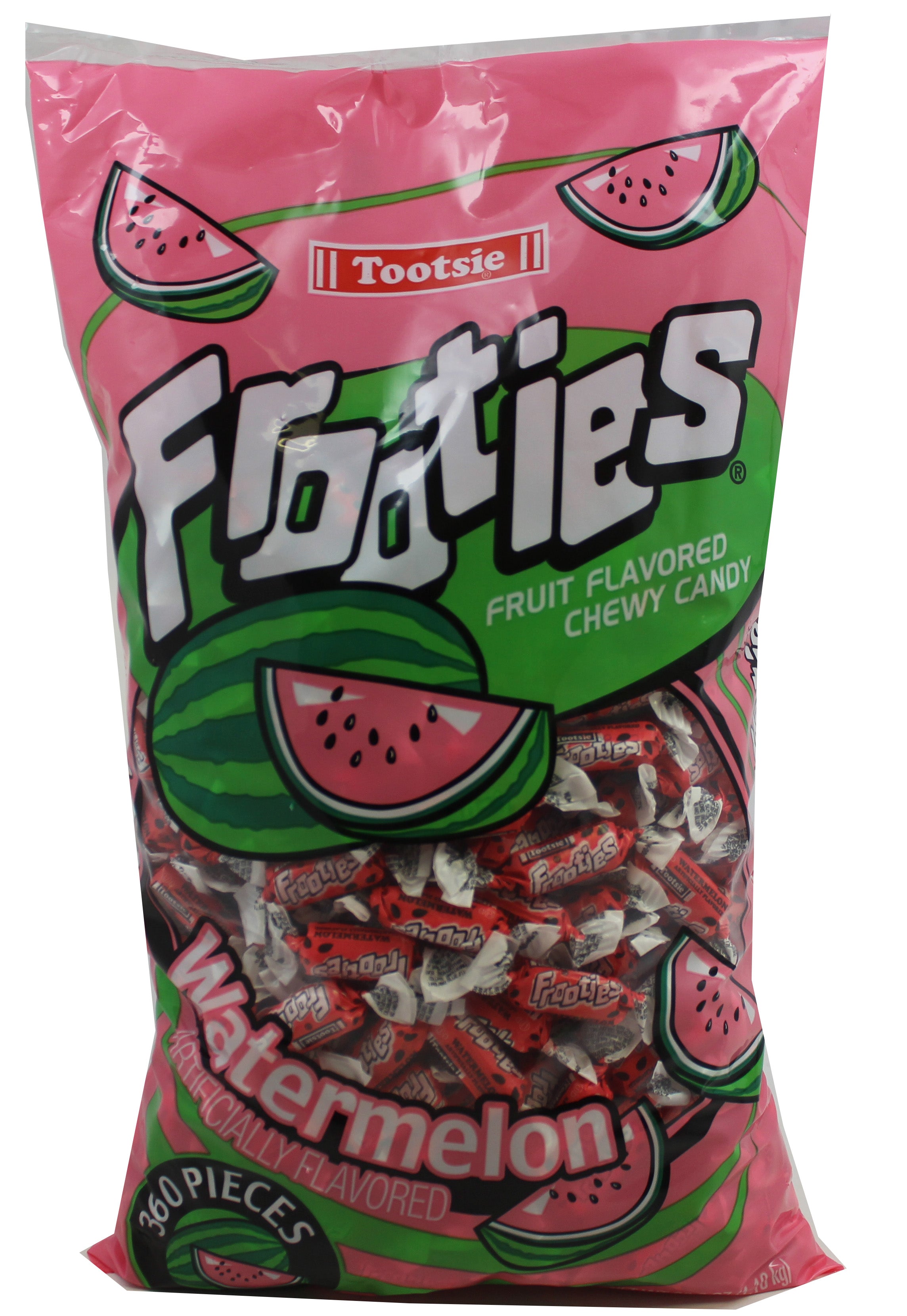 tootsie frooties bag (360 piece) watermelon, 38.8 oz, made in the USA