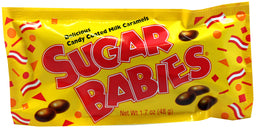 Charms Sugar Babies bite-size caramel candy box, 1.7 oz, made in USA