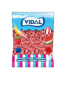 Vidal strawberry pencil licorice bites bulk candy, 2.2 lb bag, made in Spain