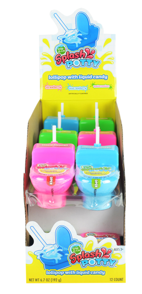 Koko's Splash Potty Dip-N-Lick Display Box dip-and-lik novelty candy, .95 oz (27 G), made in China