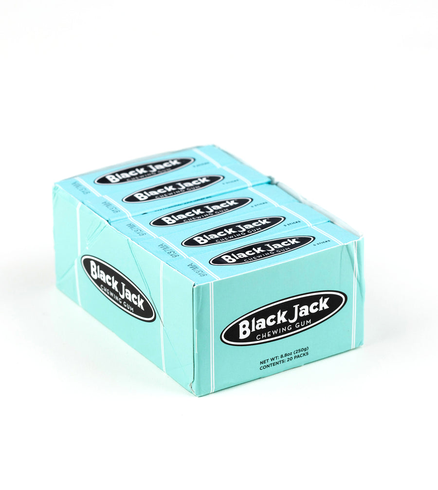 Black Jack Gum Single Facing Display, 480-count case, made in Morocco