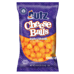 utz cheeseballs, 2.625 oz, made in the USA