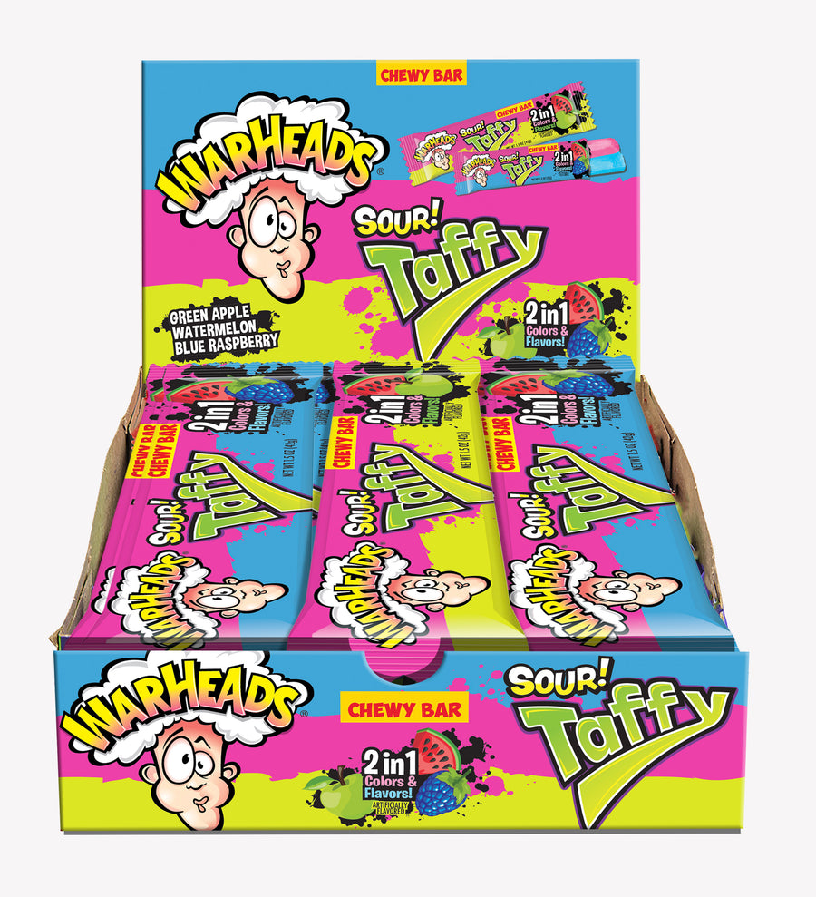 Warheads Taffy Bar, 1.49 oz (42 g), made in Turkey