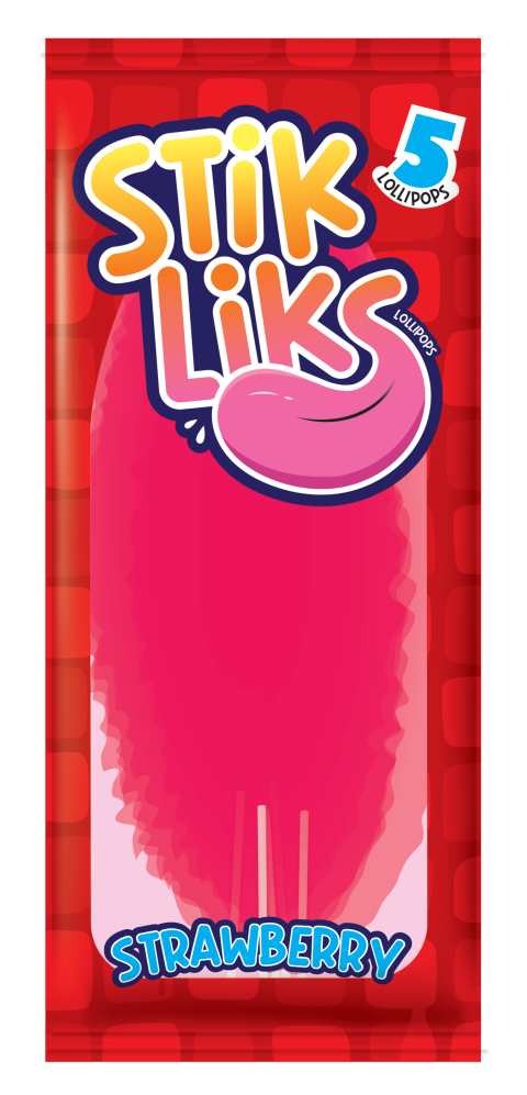 Stik Liks Lollipops Strawberry, 1.76 oz (50 g), made in China