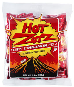 Zotz Hot Zots Fiery Cinnamon Fizz Bag, 8.1 oz (230 G), made in Italy