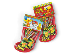 Toxic Waste Christmas Stocking PDQ seasonal candy, 3.67 oz, made in Pakistan
