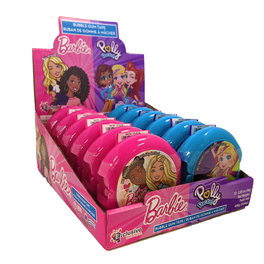 Barbie Bubble Gum Tape, 2.05 oz, made in China