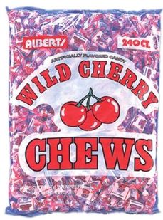 Albert's Fruit Chews Cherry, 240-count bag, made in Brazil