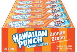 Hawaiian Punch Chews Bar, Ocean Orange, 0.8 oz fruit chew, made in USA