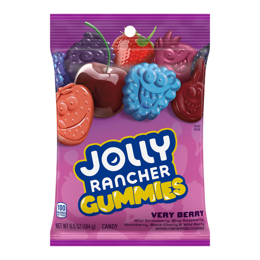 Jolly Rancher Very Berry Gummies Peg Bag, 6.5 oz (184 g), made in Canada