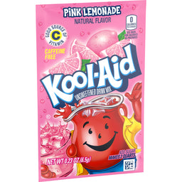 Kool-Aid Unsweetened Pink Lemonade, 0.23 oz (7 g), made in the USA