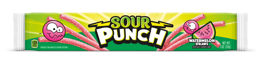 Sour Punch Watermelon Tray, 2.00 oz (57 G), made in USA