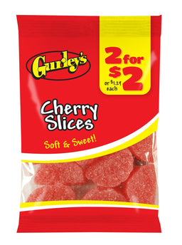Gurleys Candy Line Cherry Slices, case of 12, made in United States