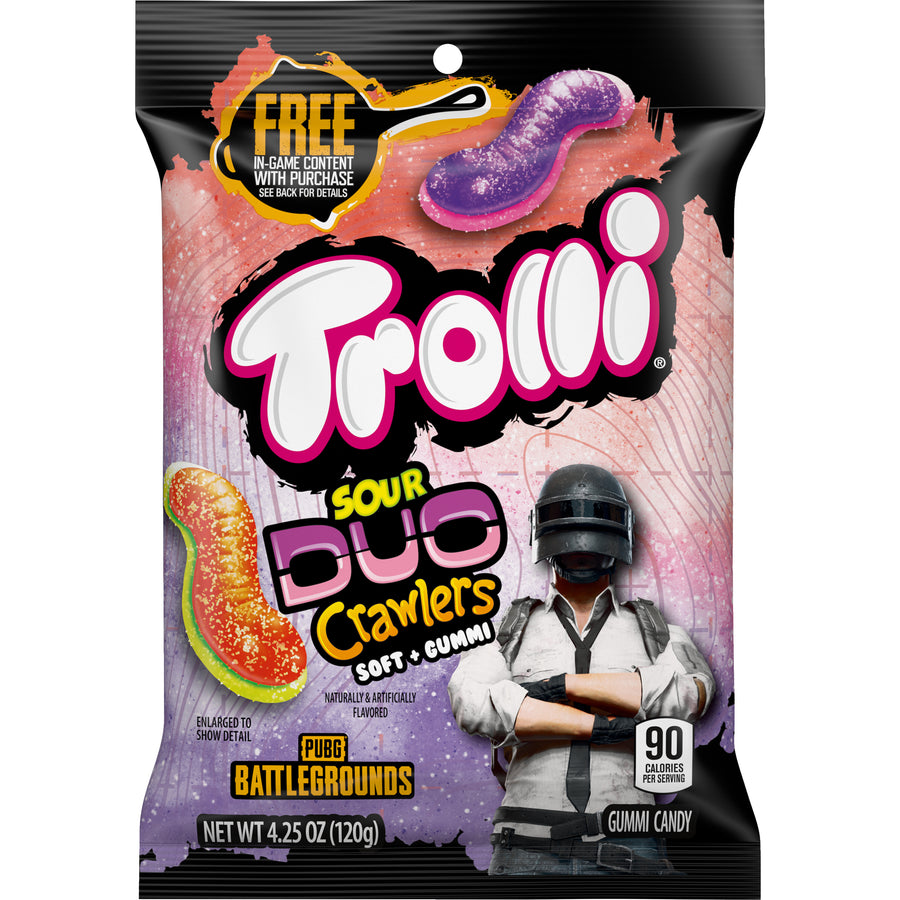Trolli Duo Crawlers Peg Bag, 4.25 oz (120 g), made in USA