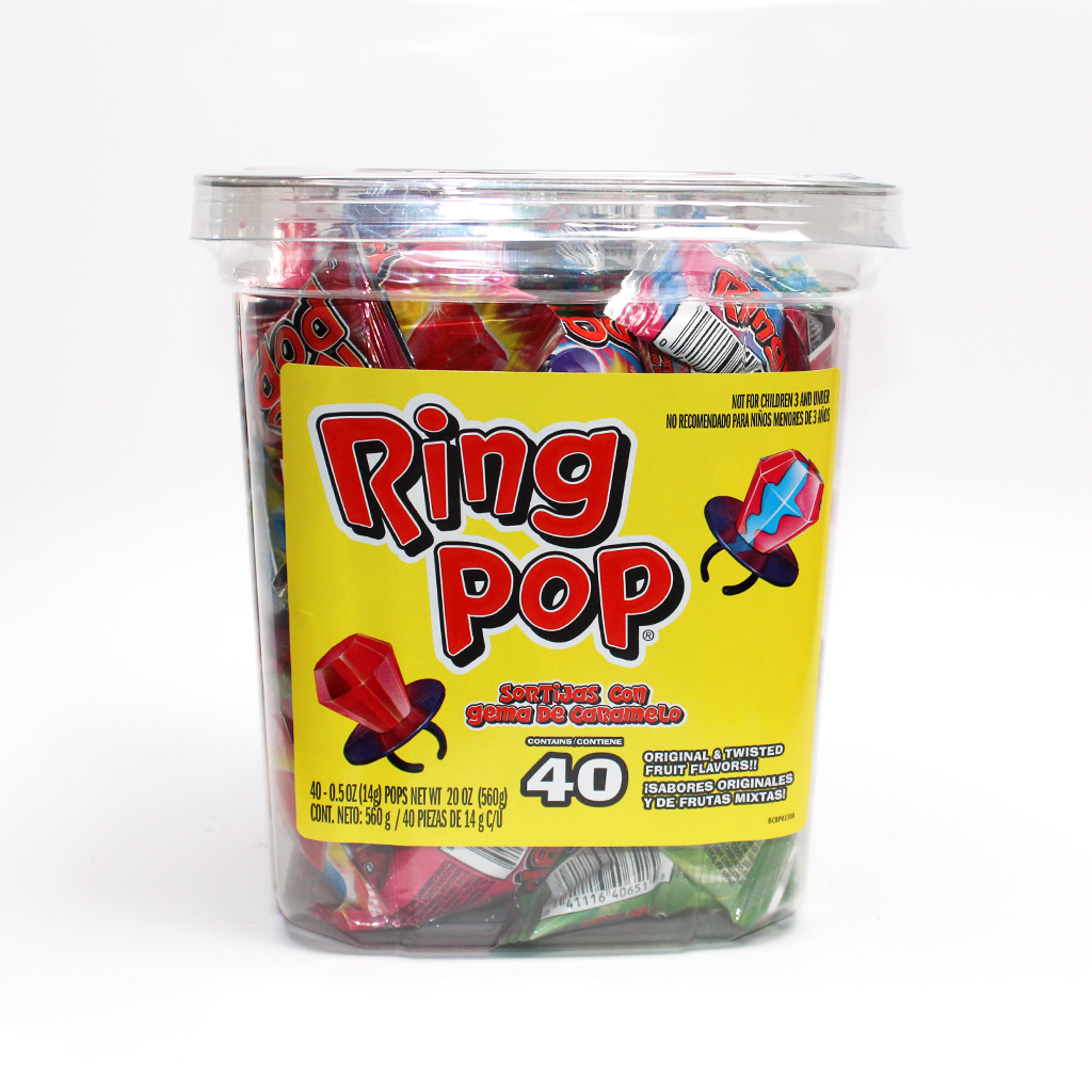 Topps Ring Pop Jar Chngmkr Asst changemaker candy, 0.50 oz, made in USA