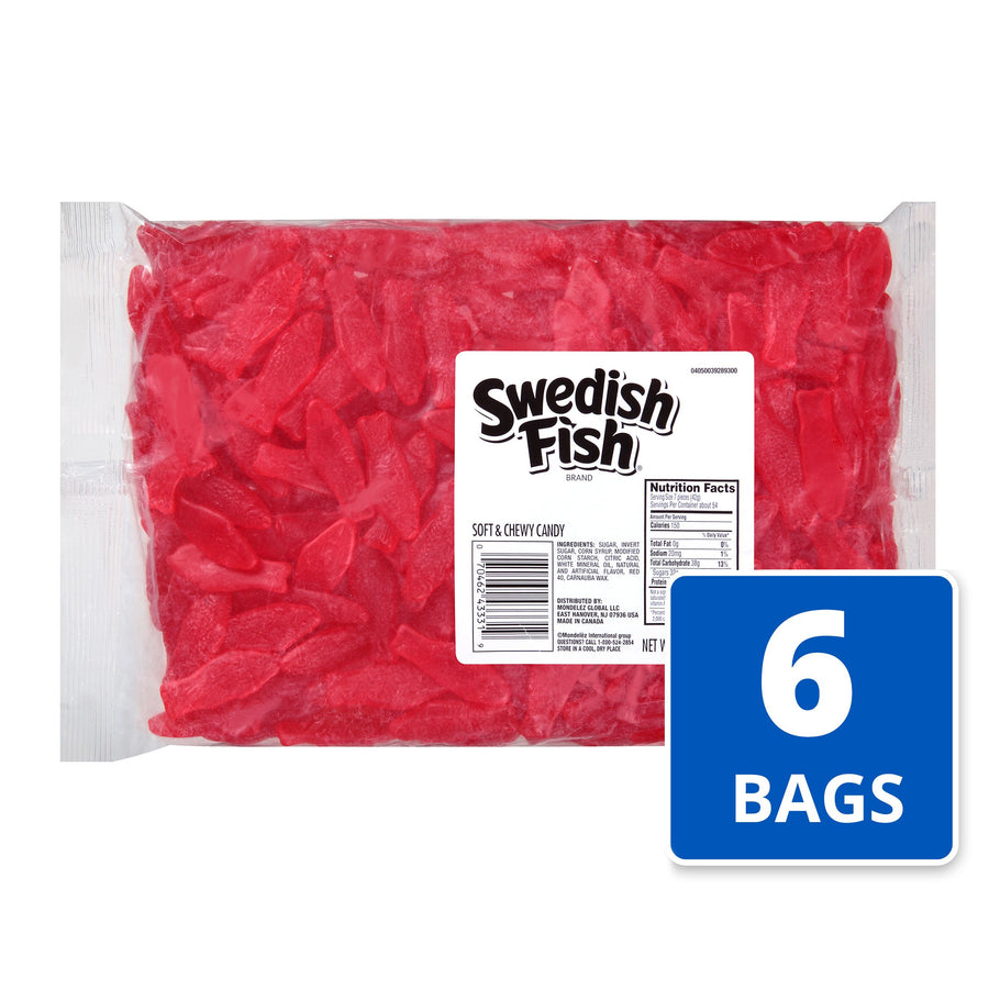 Swedish Fish Red Large Bulk Bag, 5 lb (2.27 kg), made in Canada