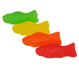 Sunrise assorted juju fish bulk candy, 31 lb, made in Mexico
