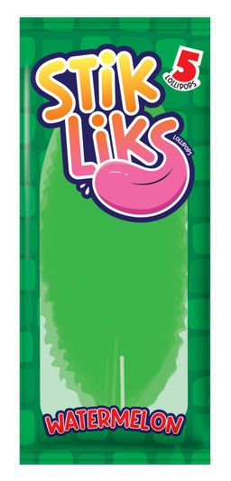 Stik Liks Lollipops Watermelon, 1.76 oz (50 g), made in China