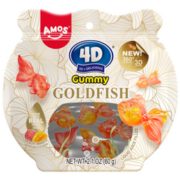Amos 4D Gummy Lucky Fish, 3.95oz (112 G), made in China