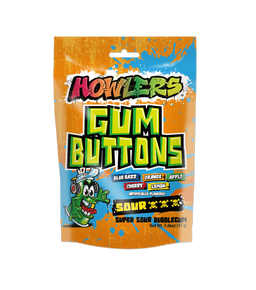 Albert's Howlers Sour Gum Buttons, 1.66 oz (47 G), made in China