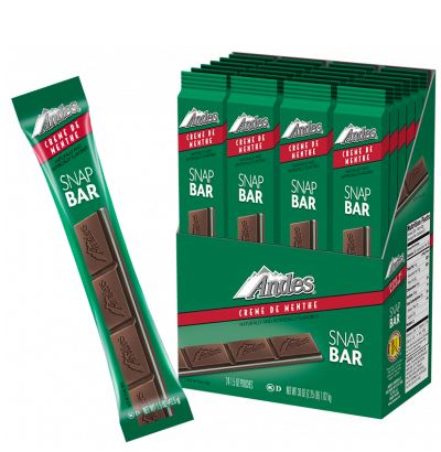 Andes Creme De Menthe Snap Bar chocolate mints, 1.5 oz, made in USA
