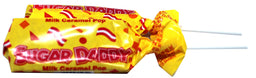 Charms Sugar Daddy caramel pops on a stick, made in USA